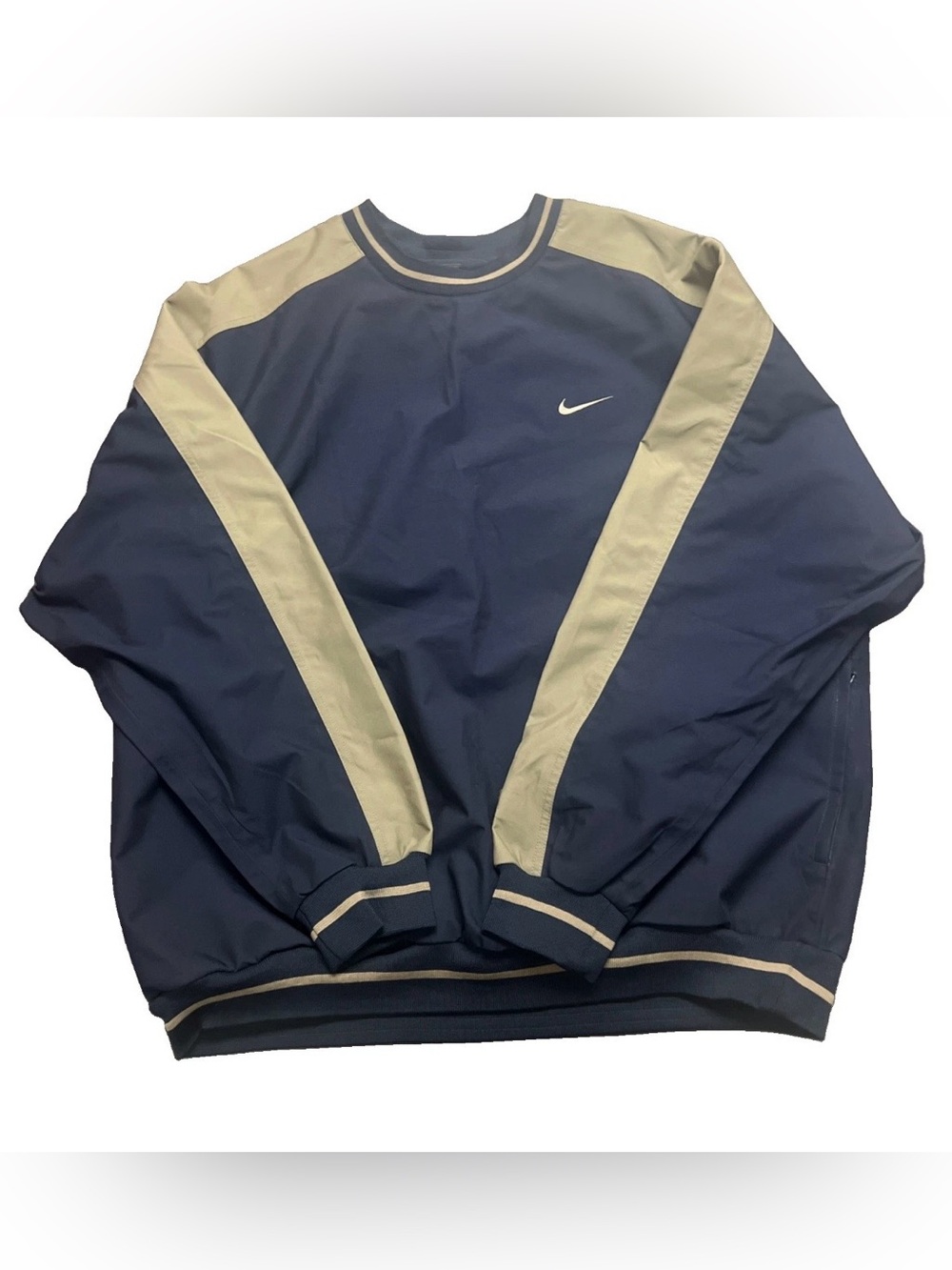 Vintage Y2K Nike Golf Navy & Olive Green Pullover Windshirt Jacket XXL